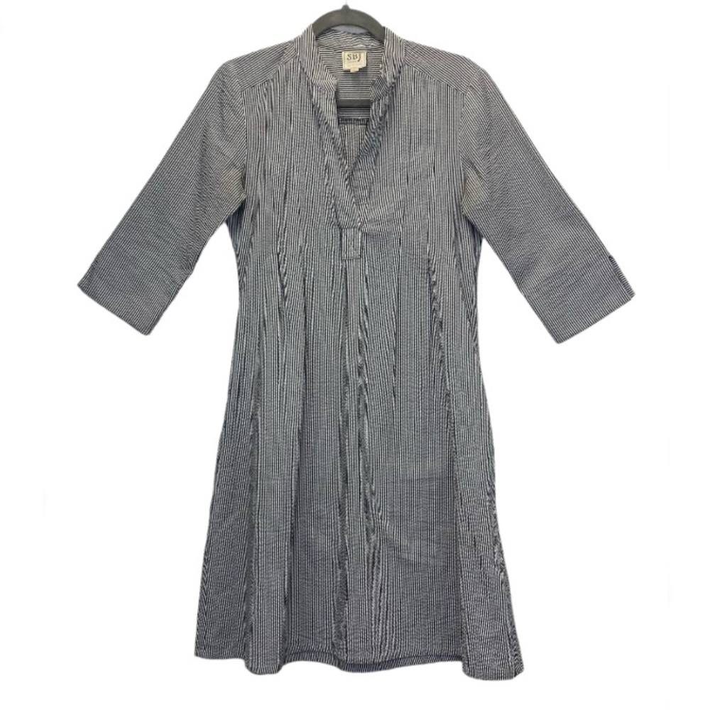 SBJ Austin Seersucker Patterned Half Sleeve Dress Women's 2